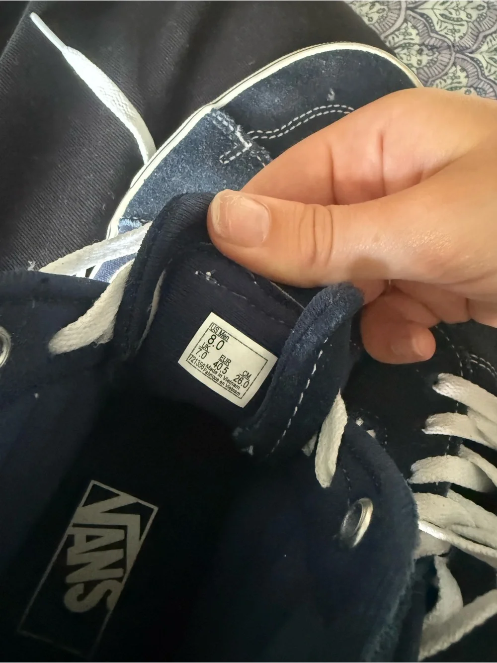 Vans only wore